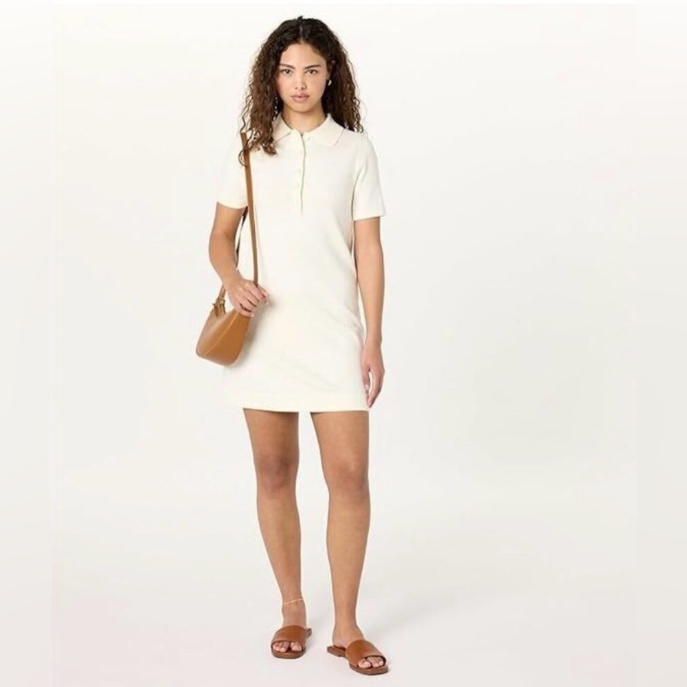 The Drop Tenise polo Mini Sweater dress M